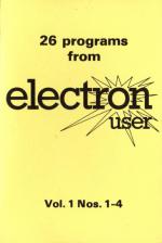 26 Programs From Electron User 1.01-1.04 Cassette Cover Art