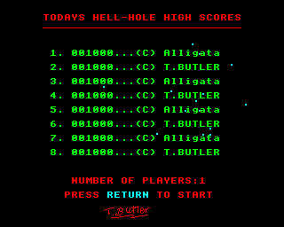 The game has some nice touches, like the fireworks exploding in the background of the high score table