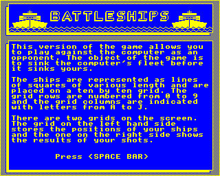 Battleships is a graphical version of the game everyone has played with their computer in at least a few lunch-hours