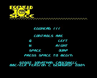 Let's Get Ready To Rhumble - The Opening Screen Of EGGHEAD IN SPACE Is Accompanied By A Little Rendition Of The Theme From The Great Escape