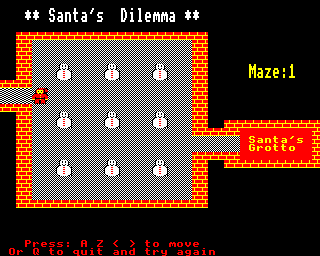 SANTA'S DILEMMA has a somewhat bizarre premise and is more brainteaser than game