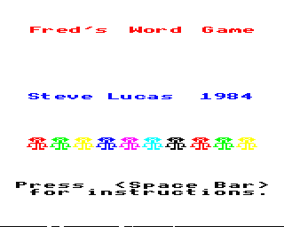 Fred's Word Game Screenshot 0